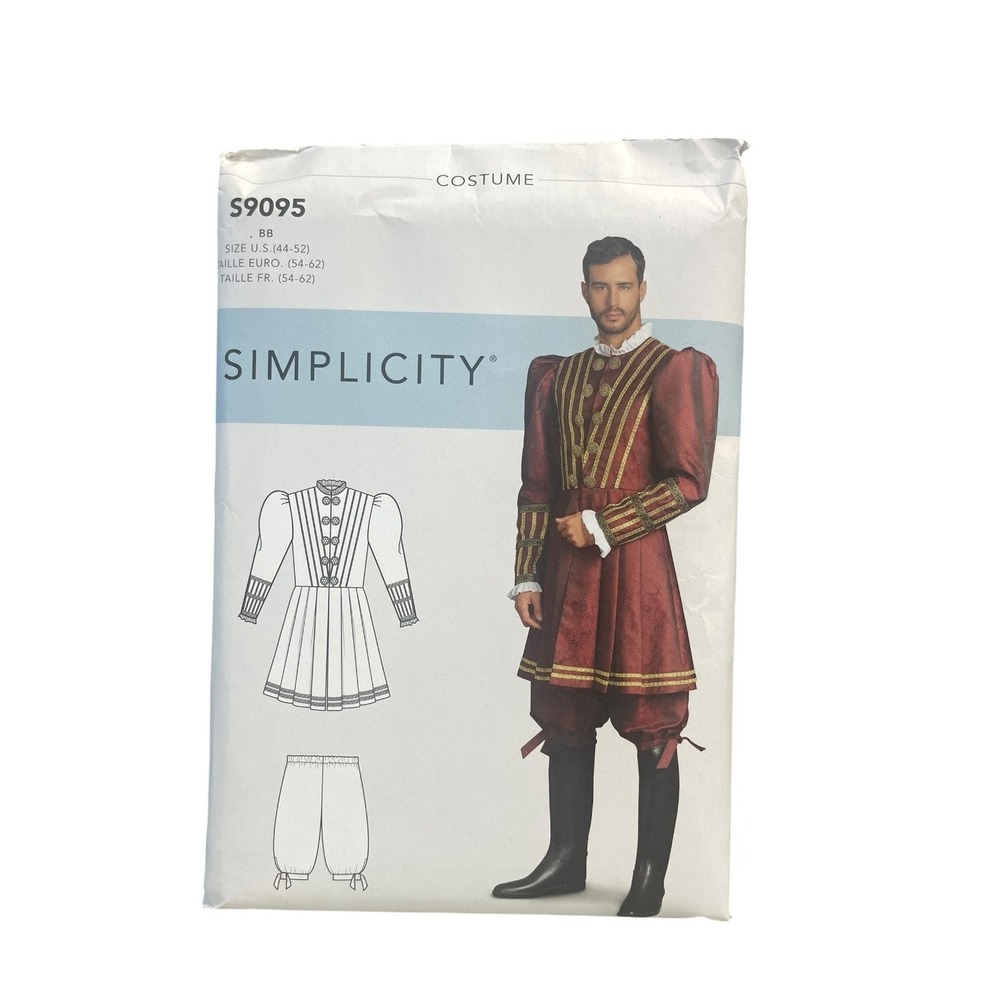 Simplicity S9095 Men's Costume Suit Doublet Pantaloons Size BB (44-52) UNCUT